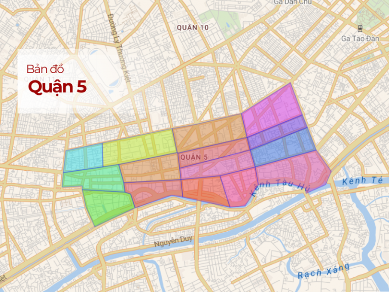 Bản đồ Quận 5 TPHCM chi tiết [Cập nhật mới nhất]
