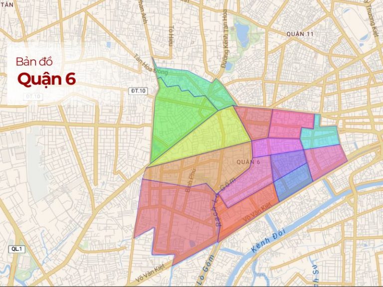 Bản đồ Quận 6 TPHCM chi tiết [Cập nhật mới nhất]