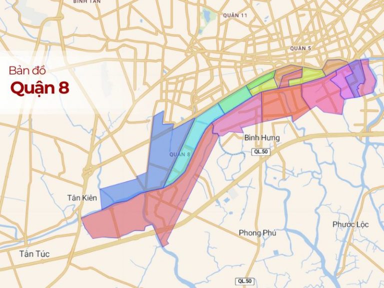 Bản đồ Quận 8 TPHCM chi tiết [Cập nhật mới nhất]