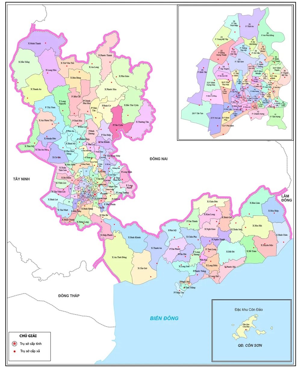 Bản đồ TPHCM hiện nay