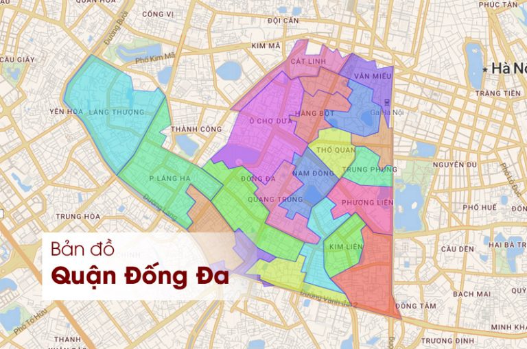 Bản đồ hành chính quận Đống Đa Hà Nội [Mới nhất]