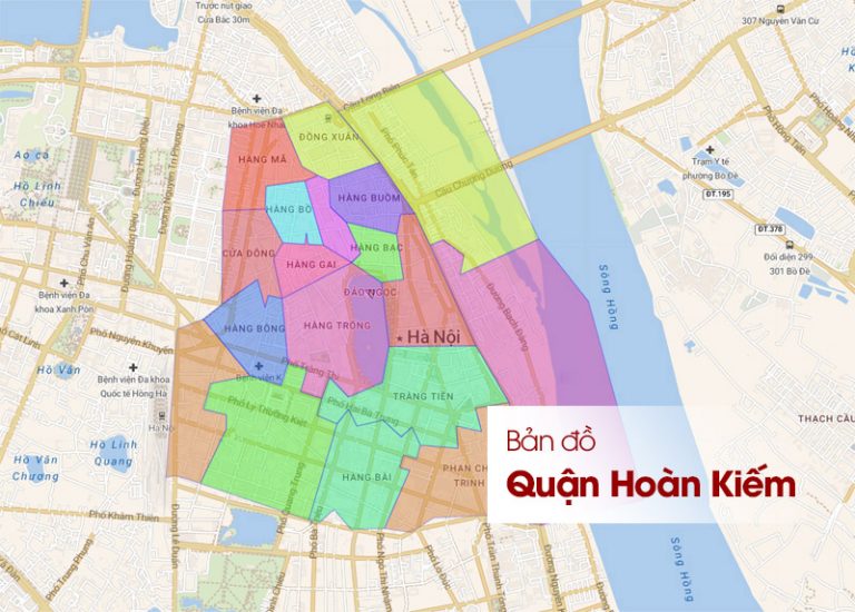Bản đồ hành chính quận Hoàn Kiếm Hà Nội [Mới nhất]