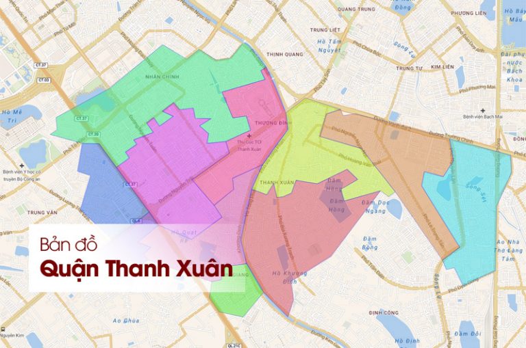 Bản đồ hành chính quận Thanh Xuân Hà Nội [Mới nhất]