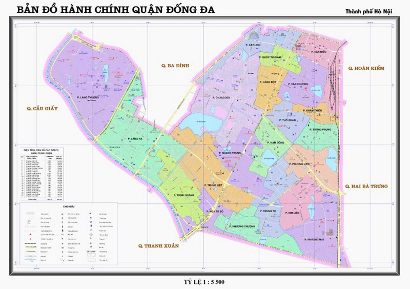 Bản đồ hành chính quận Đống Đa Hà Nội