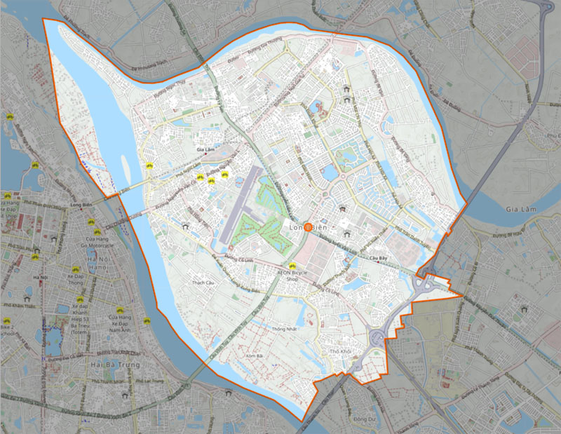 Bản đồ giao thông quận Long Biên mới nhất 