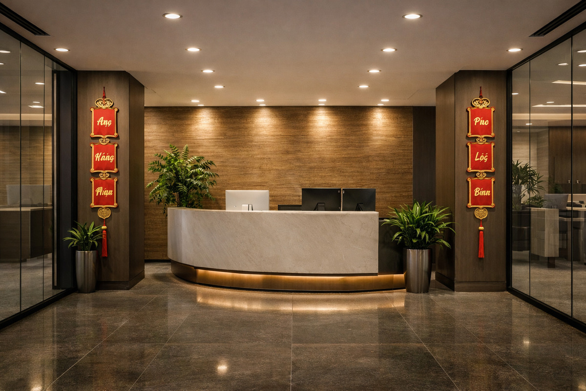 Trang trí Tết văn phòng đẹp