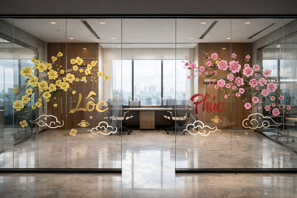 Trang trí Tết văn phòng đẹp