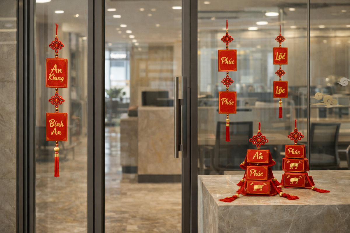 Trang trí Tết văn phòng đẹp