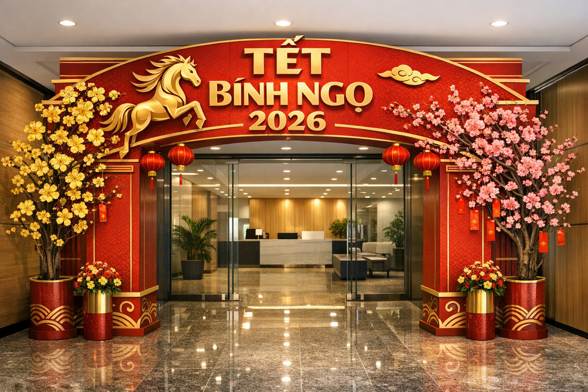 Ý tưởng trang trí Tết văn phòng