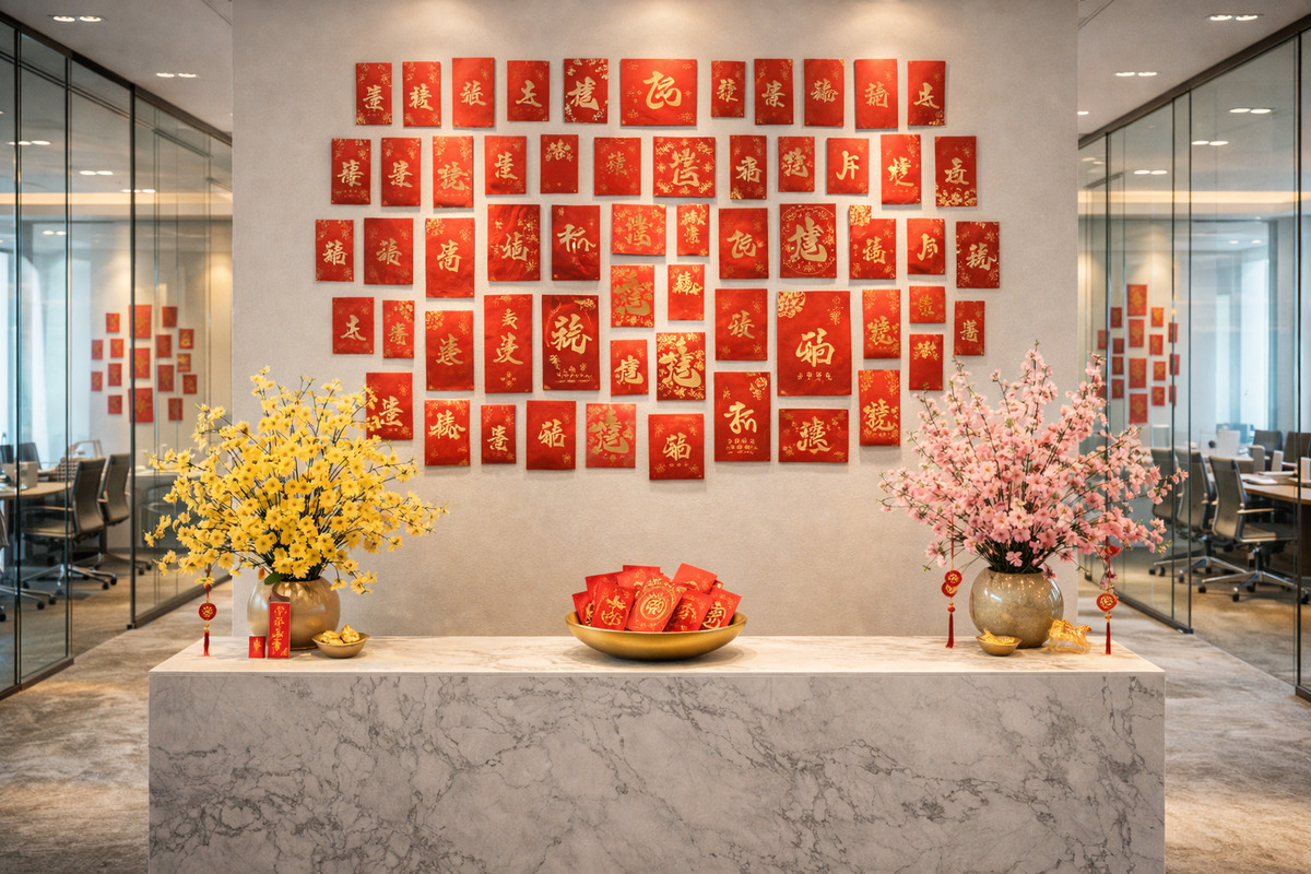 Ý tưởng trang trí Tết văn phòng