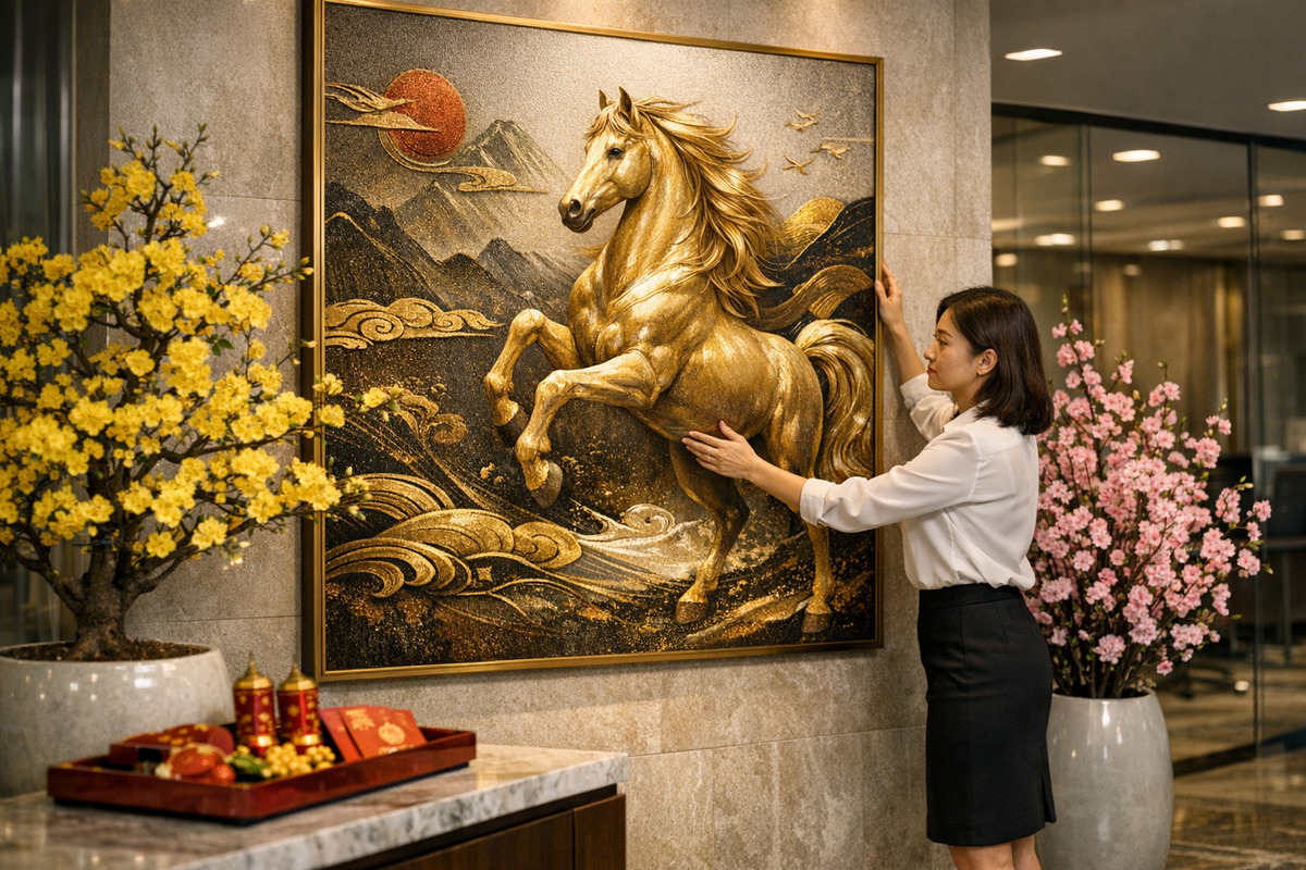 Ý tưởng trang trí Tết văn phòng