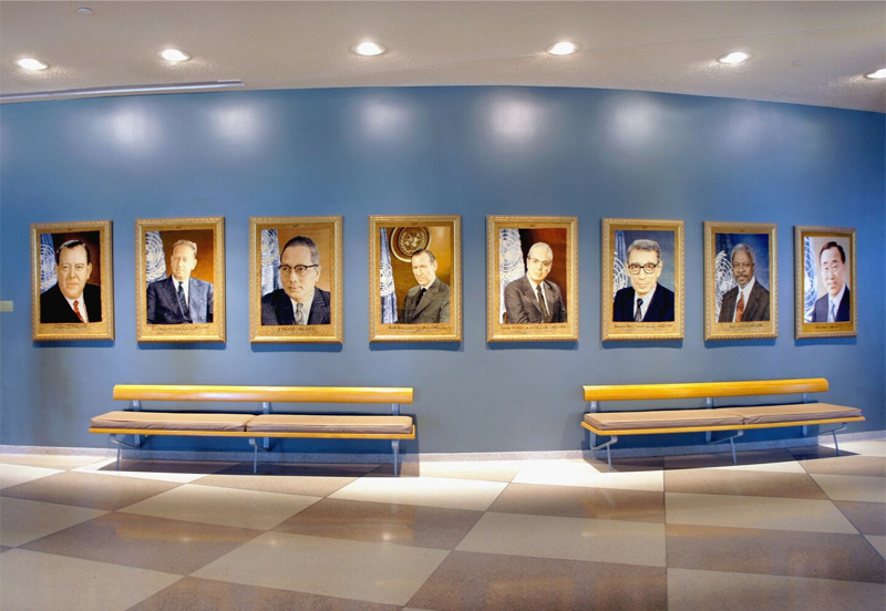 Khu trưng bày chân dung của các Tổng thư ký Liên Hợp Quốc