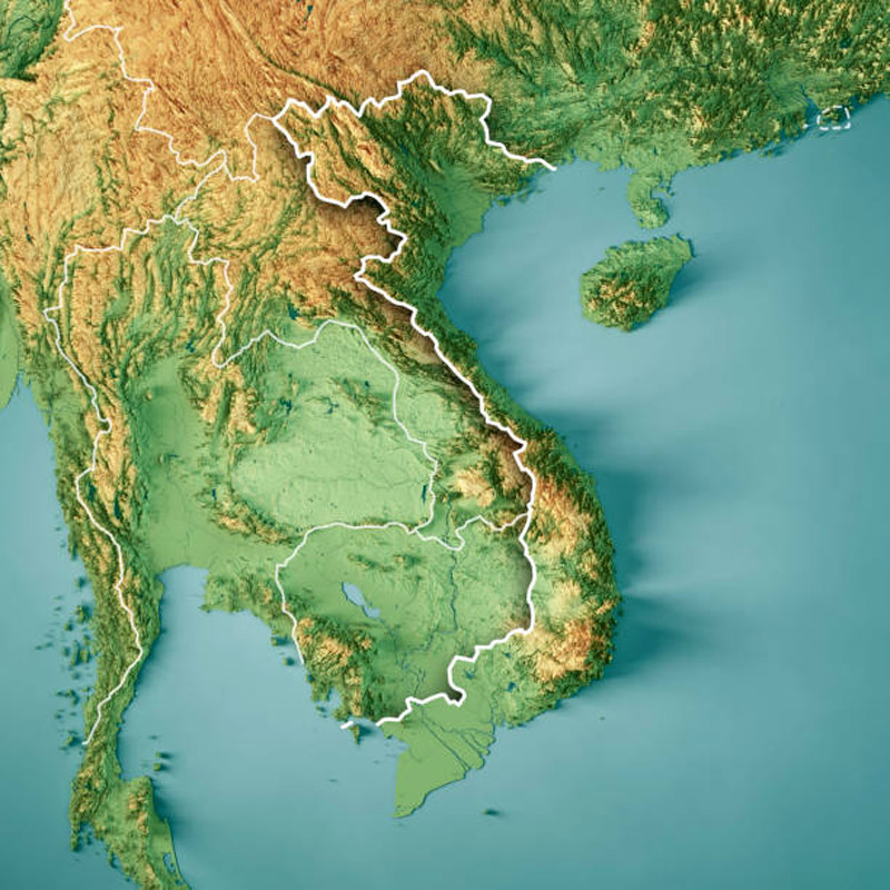 Bản đồ địa hình Việt Nam 3D