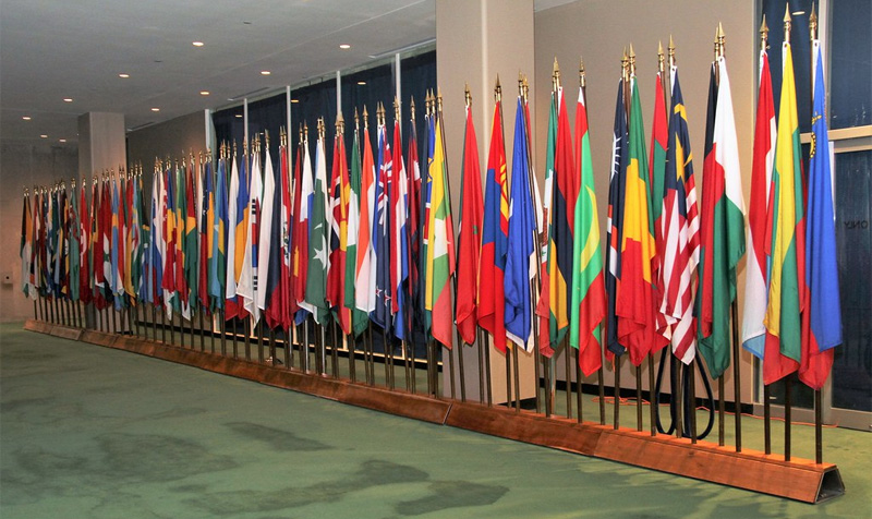 Hành lang Quốc kỳ tại trụ sở Liên Hiệp Quốc