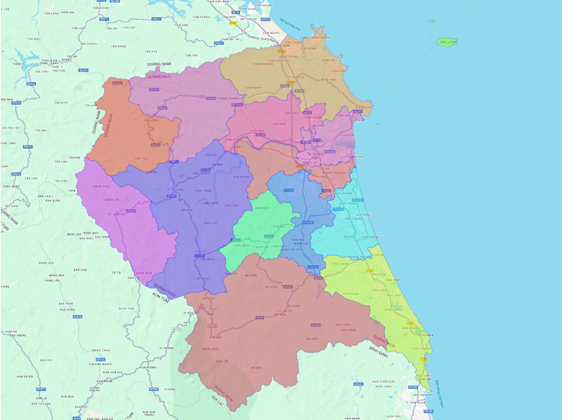 Bản đồ tỉnh Quảng Ngãi