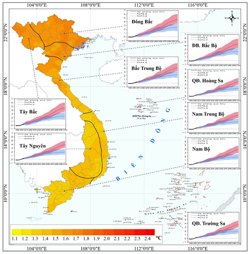 Bản đồ khí hậu Việt Nam theo vùng