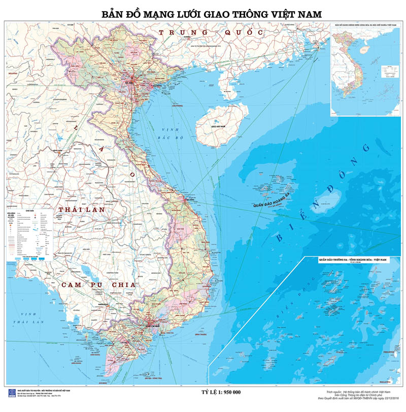 Bản đồ mạng lưới giao thông Việt Nam