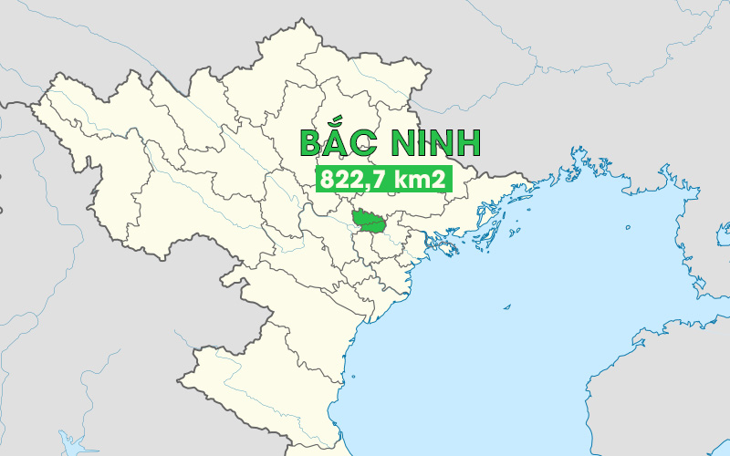 Bắc Ninh là tỉnh có diện tích nhỏ nhất Việt Nam