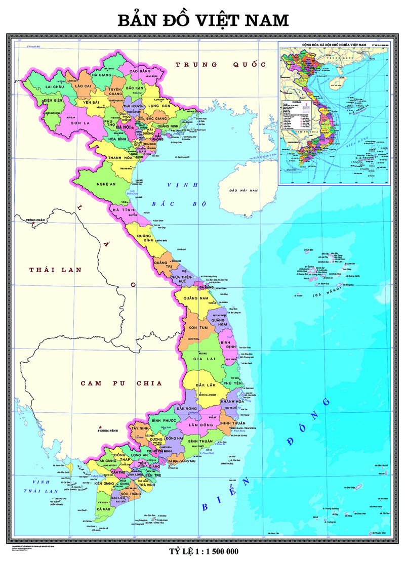 Bản đồ Việt Nam là hình ảnh thu nhỏ của lãnh thổ Việt Nam trên một mặt phẳng