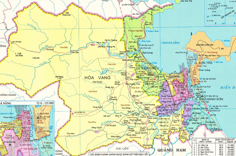 Vị trí địa lý của thành phố Đà Nẵng trên bản đồ