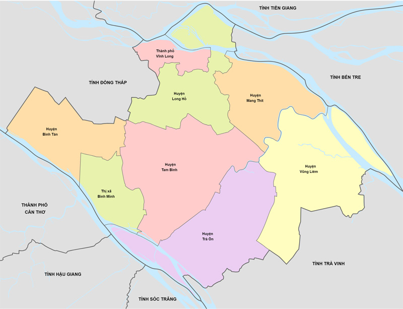 Bản đồ tỉnh Vĩnh Long