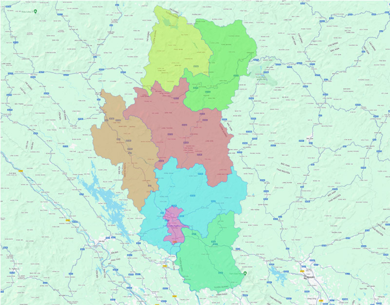 Bản đồ tỉnh Tuyên Quang