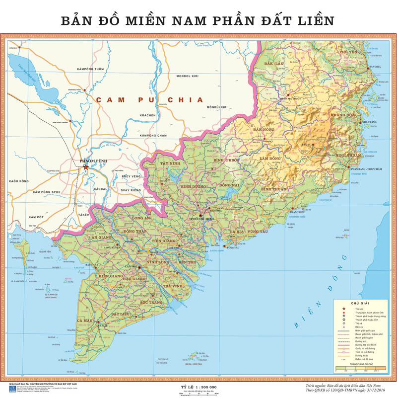 Bản đồ miền Nam Việt Nam