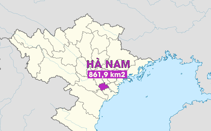 Hà Nam là một trong các tỉnh diện tích nhỏ nhất Việt Nam