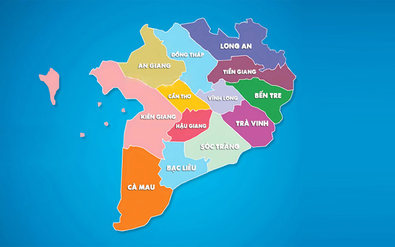 Danh sách các tỉnh thuộc vùng Tây Nam Bộ