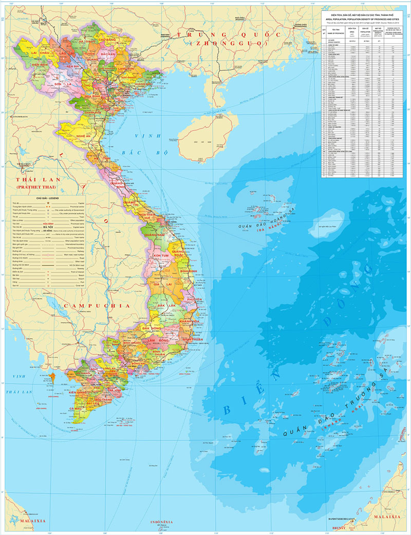Bản đồ hành chính các tỉnh thành Việt Nam