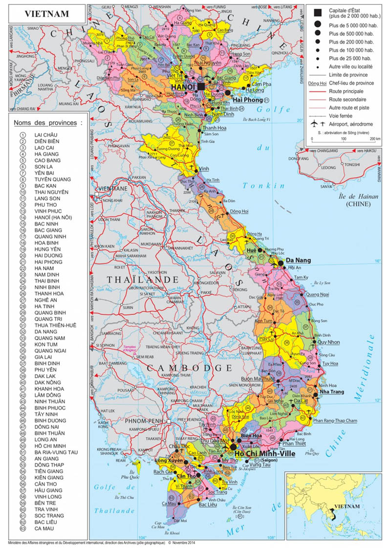 Bản đồ 63 tỉnh thành Việt Nam