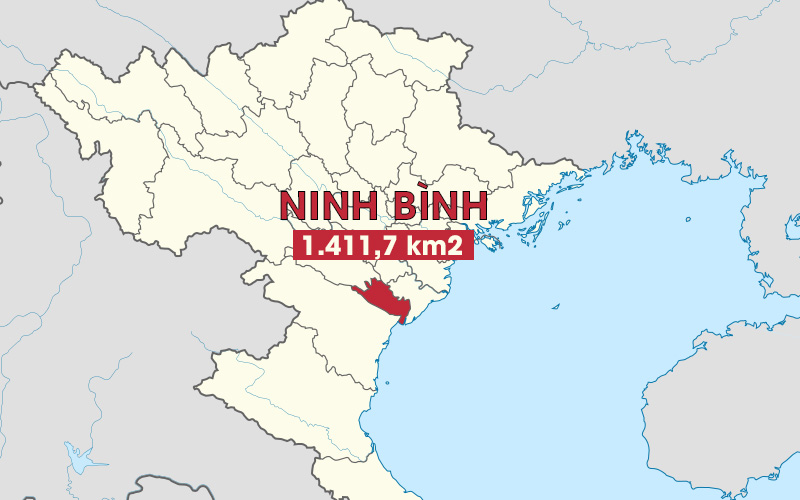 Tỉnh Ninh Bình là một trong những tỉnh diện tích nhỏ nhất Việt Nam