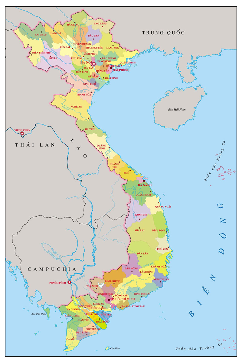 Chi tiết 63 tỉnh thành bản đồ Việt Nam