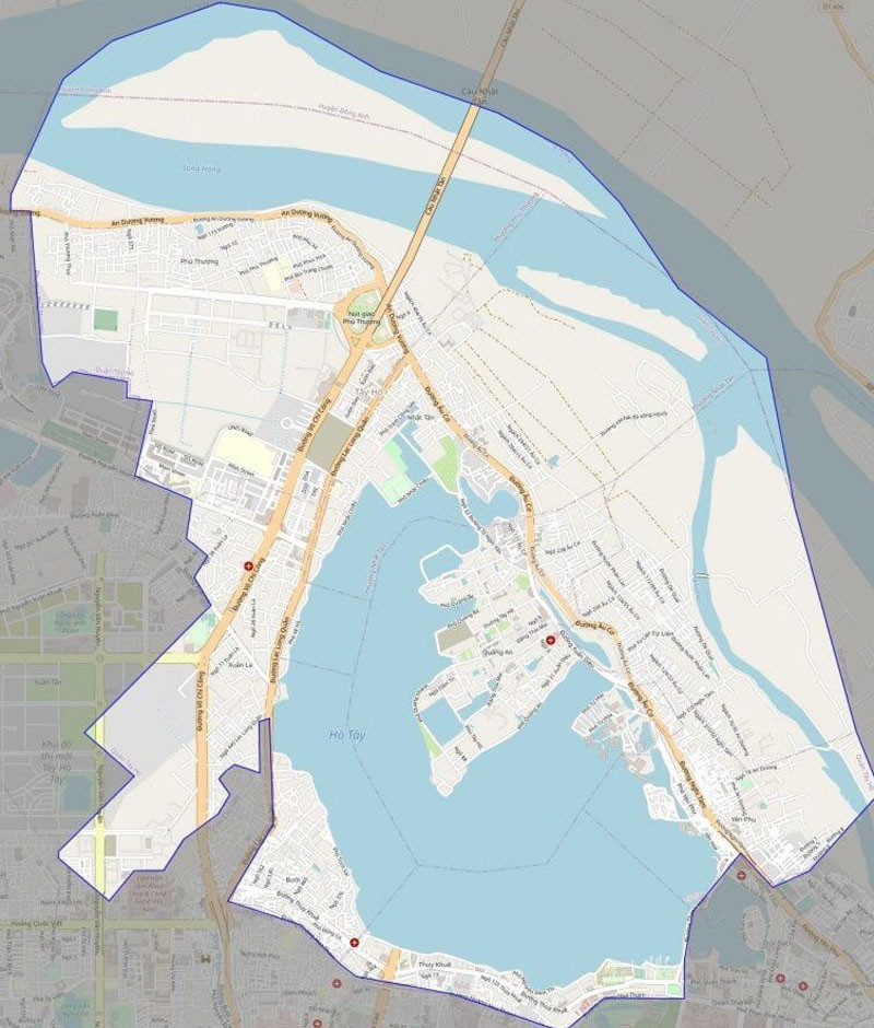 Hệ thống các tuyến đường giao thông quận Tây Hồ