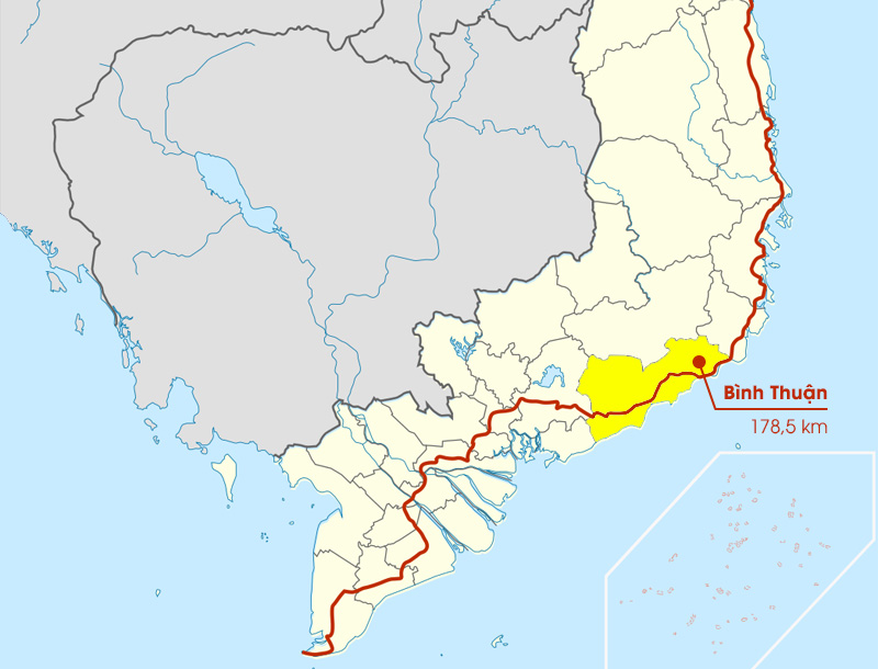 Bình Thuận là tỉnh có Quốc lộ 1A dài nhất hiện nay