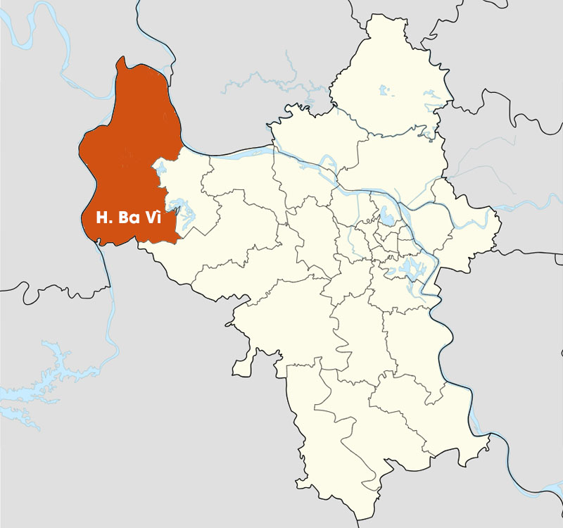 Huyện Ba Vì có diện tích lớn nhất thành phố Hà Nội