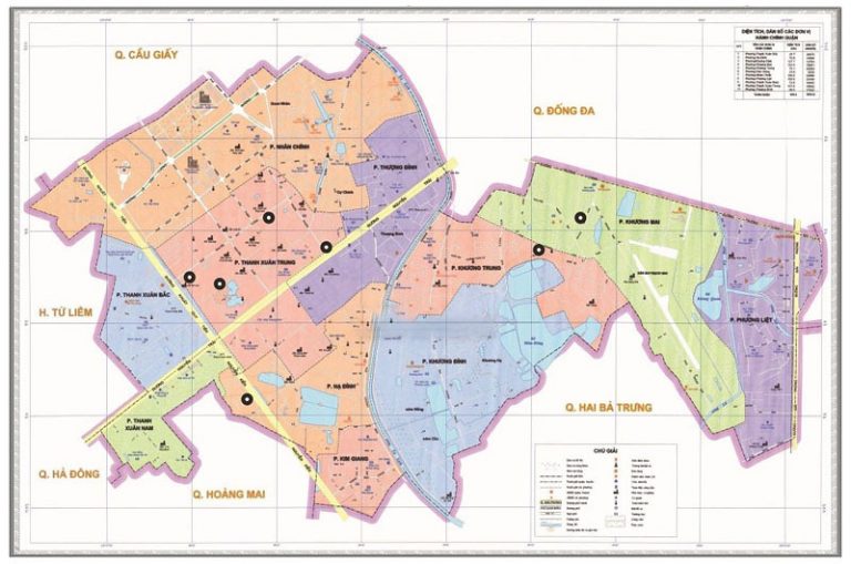Quận Thanh Xuân có bao nhiêu phường, tuyến đường phố?