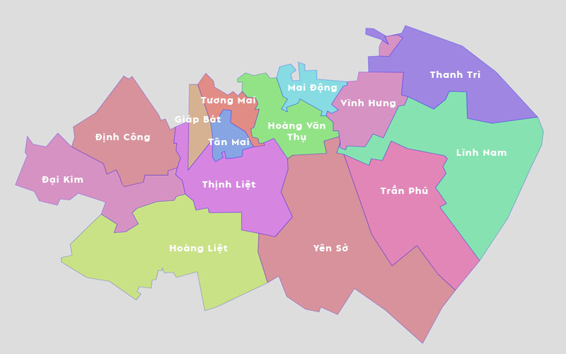 Danh sách các phường thuộc quận Hoàng Mai, Hà Nội