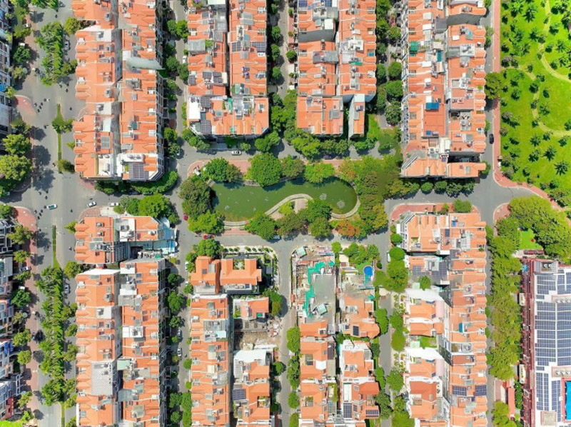 Không gian đô thị hiện đại kết hợp với phát triển nhiều mảng xanh