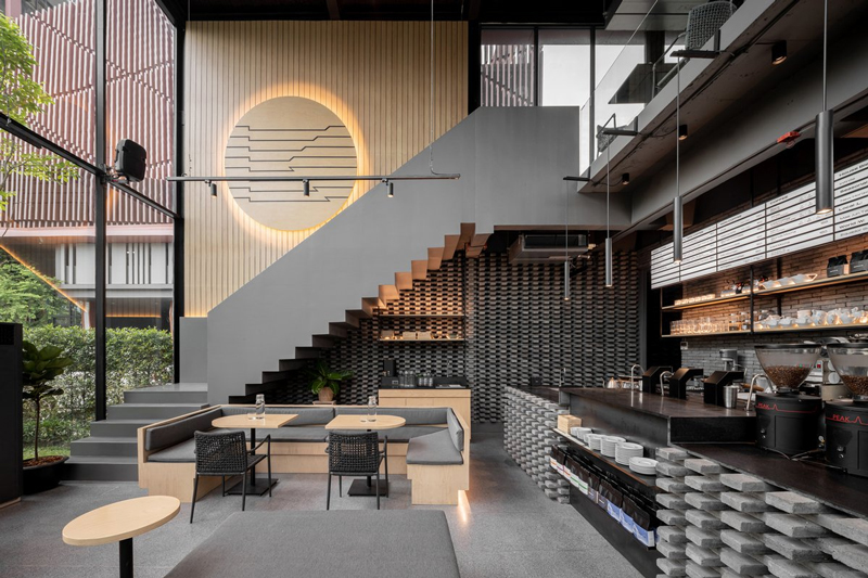 Thiết kế quán cafe độc lạ phong cách đương đại