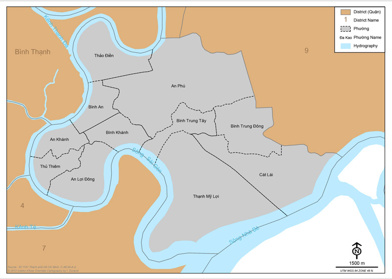 Bản đồ các phường Quận 2 mới nhất