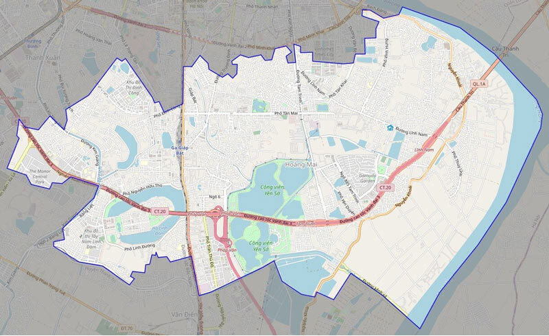 Các tuyến đường giao thông chính ở quận Hoàng Mai