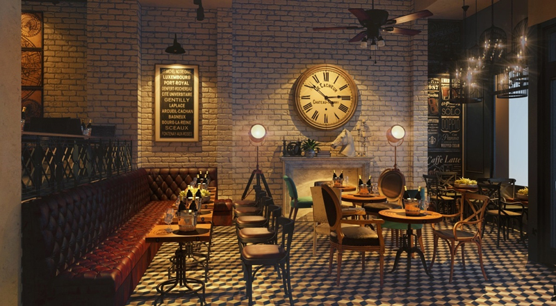 Thiết kế quán cafe theo phong cách cổ điển