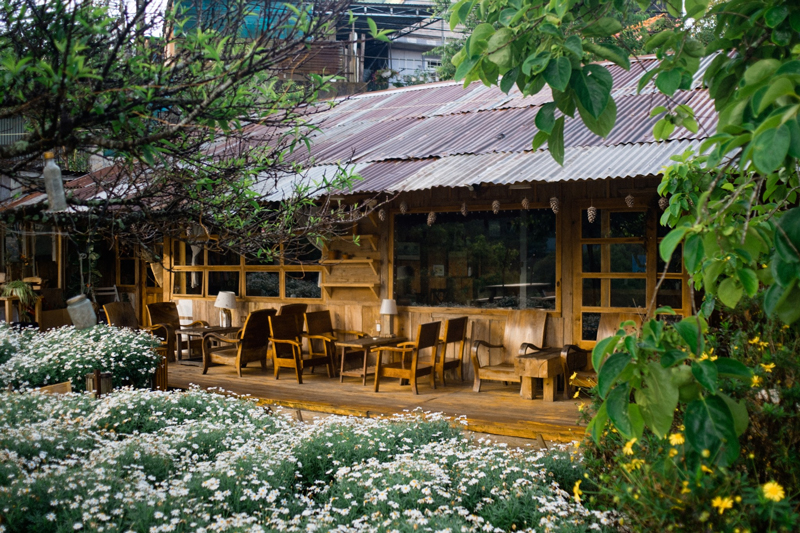 Mẫu quán cà phê sân vườn đơn giản 12