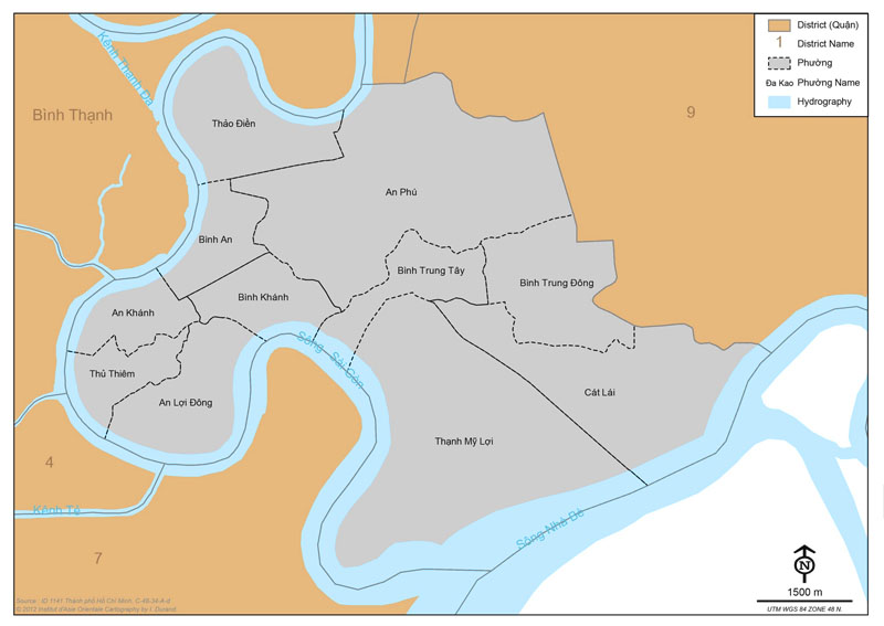 Bản đồ hành chính Quận 2 Sài Gòn