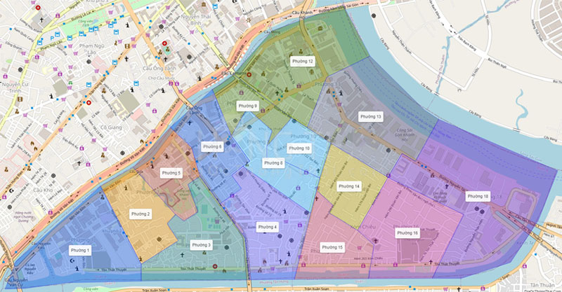Bản đồ hành chính Quận 4 Hồ Chí Minh