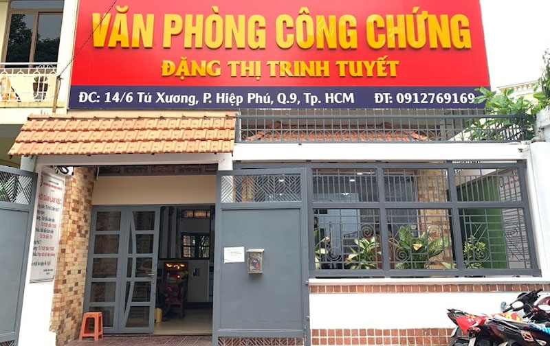 Địa chỉ văn phòng công chứng Đặng Thị Trinh Tuyết