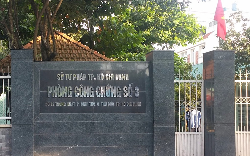 Phòng công chứng số 3 thành lập vào năm 1999