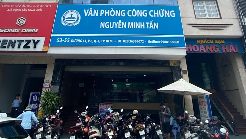 Địa chỉ văn phòng công chứng Nguyễn Minh Tấn