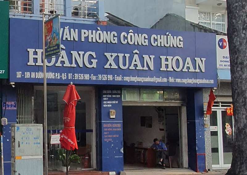 Địa chỉ văn phòng công chứng Hoàng Xuân Hoan